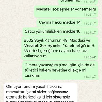 Stilzade Moda'dan İptal Talebim Reddedildi