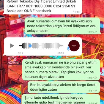 Yanlış Numara Ayakkabı Ve Tehditkar Müşteri Hizmetleri