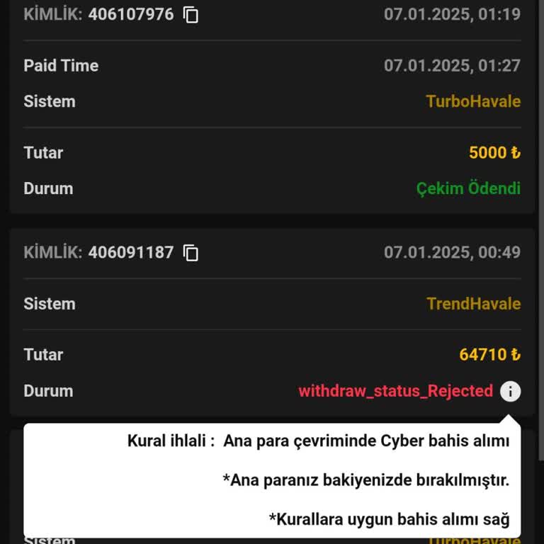 Kazandığım Parayı Ödemiyorlar