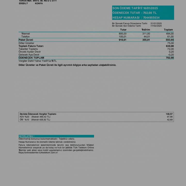 Türk Telekom'dan Beklenmedik Fatura Sürprizi