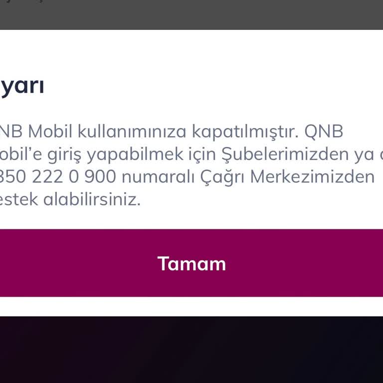 QNB Mobil Bankacılık Erişim Sorunu Ve Müşteri Hizmetleri Engeli