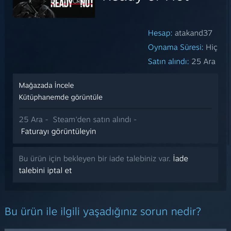 Steam Refund Delayed for Returned Product