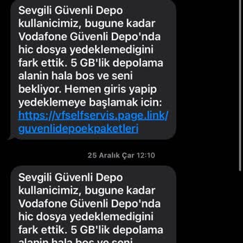 İstenmeyen Güvenli Depo SMS'leri Ve İptal Sorunu