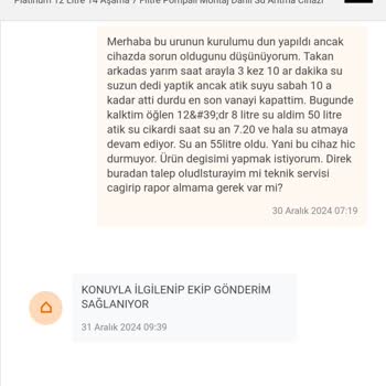 Su Arıtma Cihazında Sürekli Atık Su Sorunu