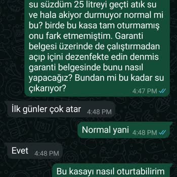 Su Arıtma Cihazında Sürekli Atık Su Sorunu
