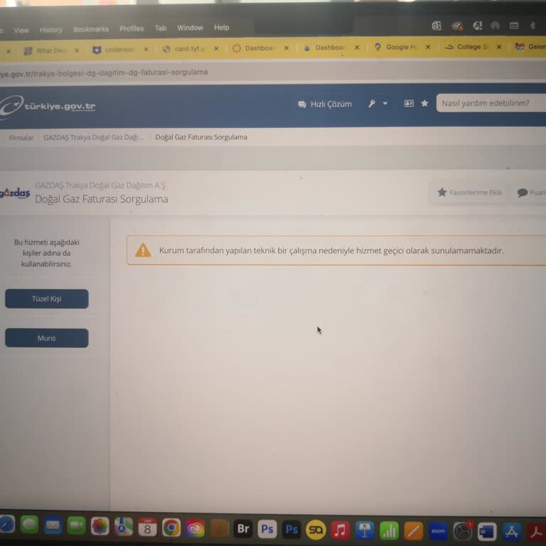 Gazdaş Fatura Erişimi Ve Sistem Hatası Sorunu