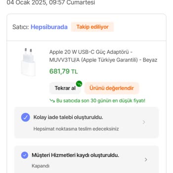 Hepsiburada Orijinalliği Şüpheli Apple Adaptör Ve Yanıltıcı Satıcı Bilgisi!
