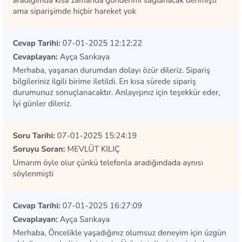 Yanıltıcı Bilgilendirme Ve İptal Edilen Sipariş