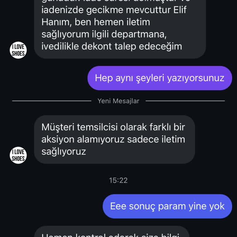 Çizme Siparişim Ve Para İadesi Sorunu