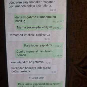 Kedi Maması Siparişi İptali Sonrası Para İadesi Sorunu