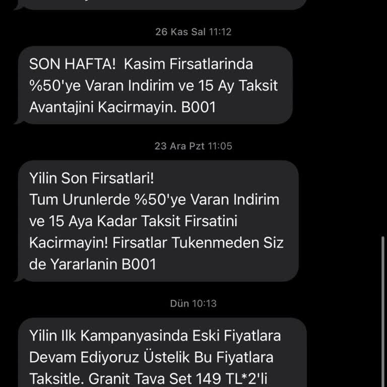 Reklam Mesajları İle Rahatsız Edilme
