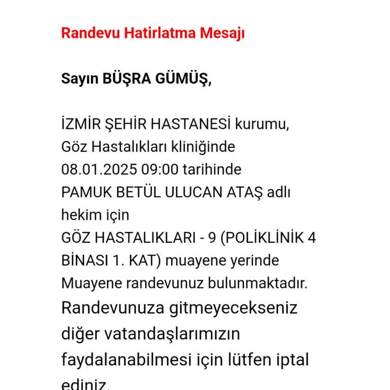 Geç Kaldık Diye Muayene Olmadan Geri Döndük