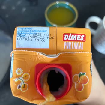 Trendyol Market'ten Aldığım Küflü Dimes Portakal Suyu Şoku