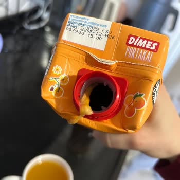 Trendyol Market'ten Aldığım Küflü Dimes Portakal Suyu Şoku