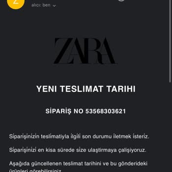 Zara Siparişim Teslim Edilmedi Ve Ücret İadesi Yapılmadı