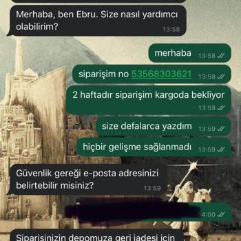 Zara Siparişim Teslim Edilmedi Ve Ücret İadesi Yapılmadı