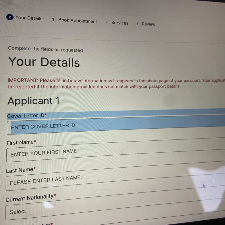 Vize Başvurusunda Cover Letter ID Hatası