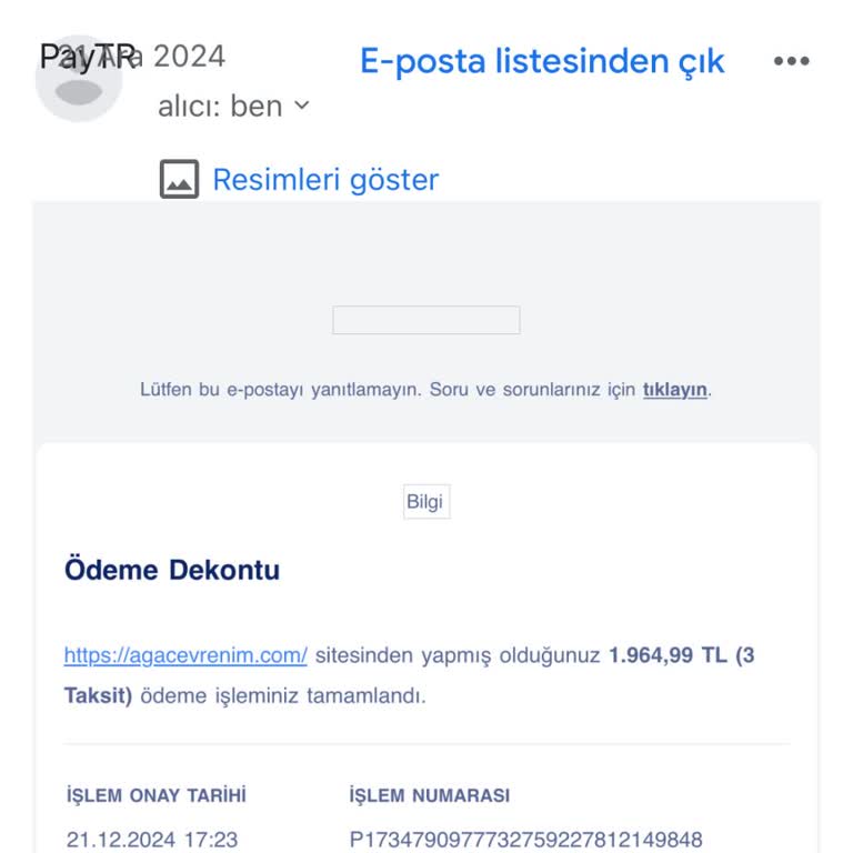 Ağaç Evrenim Teslimat Ve İletişim Sorunları