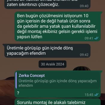 Koçtaş'tan Aldığımız Ranza Sorunu Çözülmedi