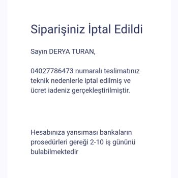 Sipariş İptali Ve Gecikme Mağduriyeti
