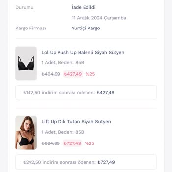 Penti'den Aldığım Ürünlerde Alerji Ve İade Sorunu