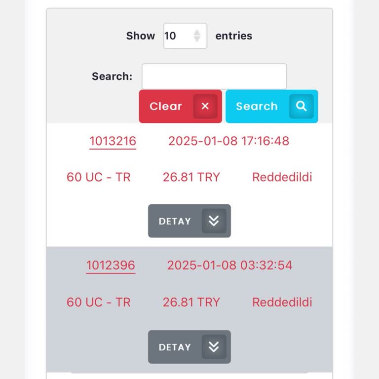 UC Satın Alımında Sürekli Red Ve Yetersiz Destek