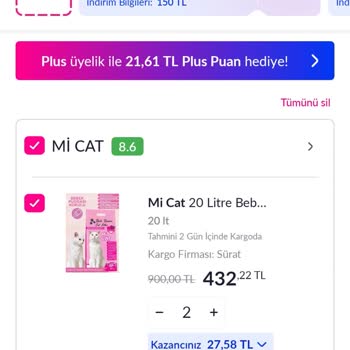 Kedi Kumu Siparişim Ve Sadakat Puanlarım Kayboldu