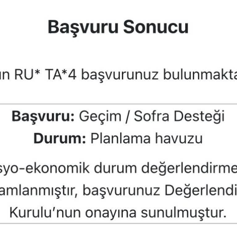 Geçim Sofrası Desteği İçin Bekleyiş