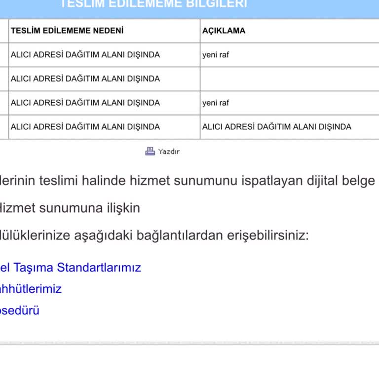 Dağıtım Alanı Bahaneleriyle Teslim Edilmeyen Kargo