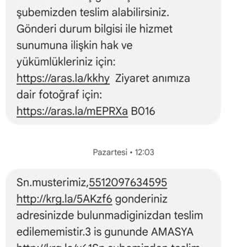 Aras Kargo'nun Yanıltıcı Teslimat Bildirimi Sorunu