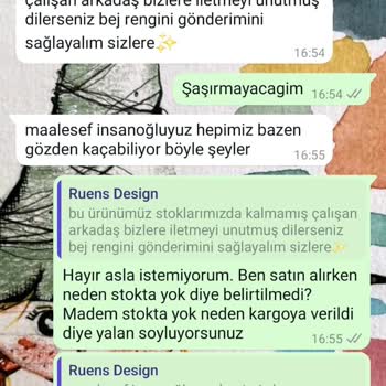 Ruens Design İle Yaşanan Sipariş Ve İade Sorunu