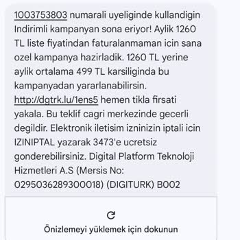 Taahhüt Süresi Dolmadan Gelen Yanıltıcı Mesajlar