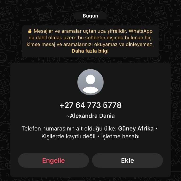 Güney Afrika'dan Gelen Tanımadık Mesajla İlgili Güvenlik Endişesi