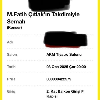 AKM Balkon Katında Görüş Engeli