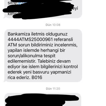 ATM'de Kaybolan 4000 TL
