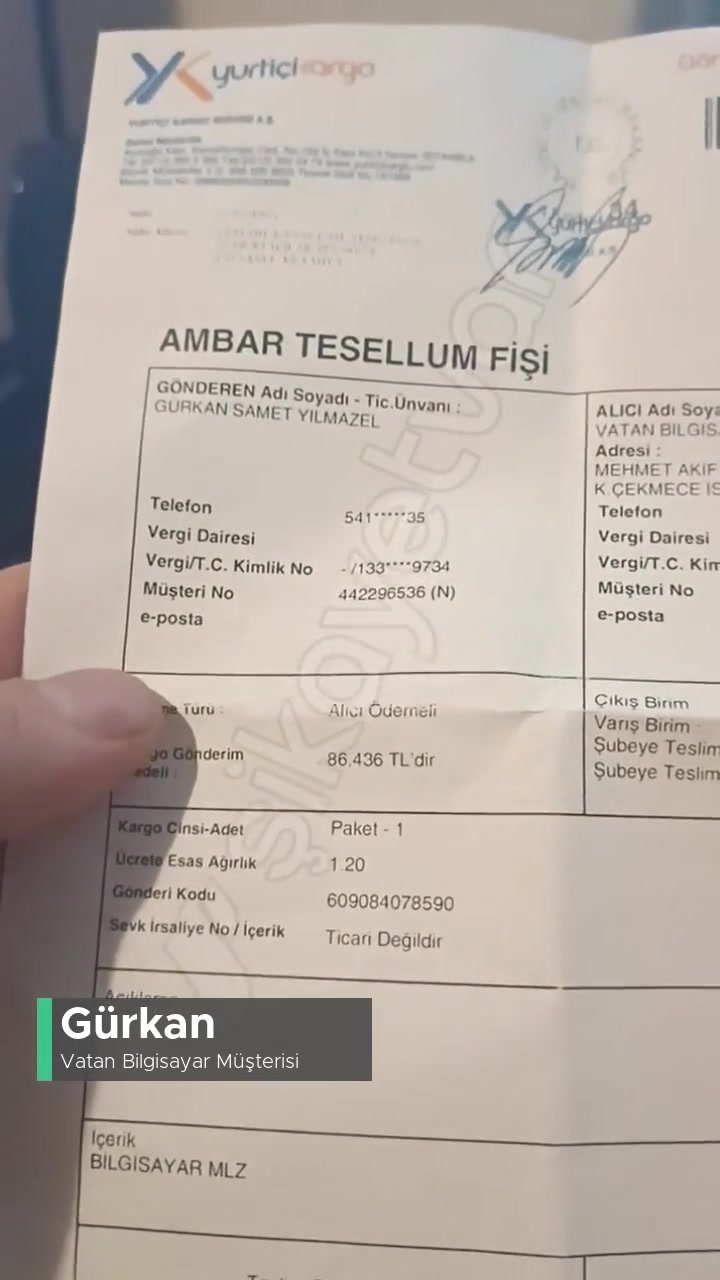 Vatan Bilgisayar Yanlış Ürün Gönderimi Ve Tüketiciyi Mağdur Etmeleri! videonun kapak resmi