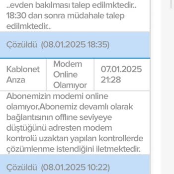 İnternet Bağlantı Sorunu Ve Çözülmeyen Arıza Kaydı Mağduriyeti
