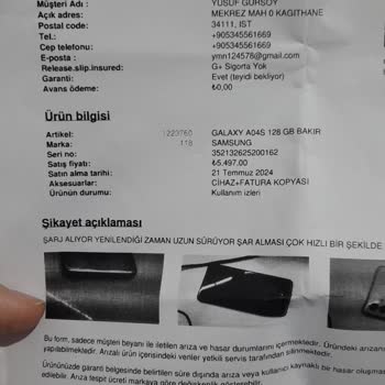 Garanti Süresi Sorunu Ve Ücret Talebi
