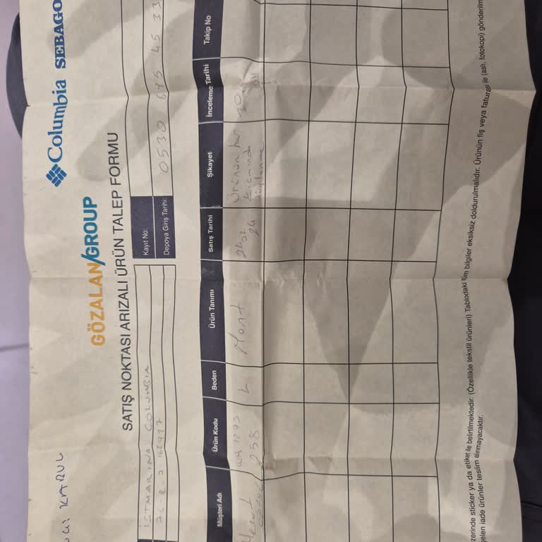 Columbia Mağazasında Değişim Mağduriyeti