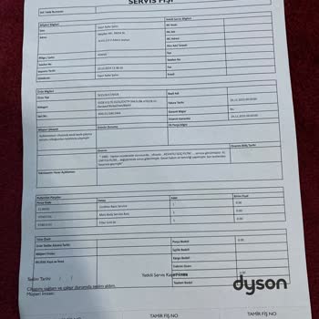 Dyson Süpürgemin Yanlış Parçalarla Geri Gönderilmesi