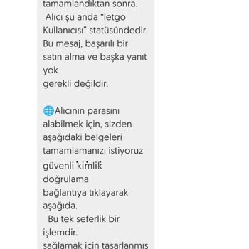 Letgo Üzerinden Gelen Şüpheli Mesaj