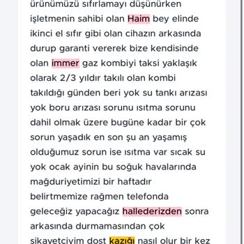 Sıfır Diye Aldığımız Kombi Mağduriyeti