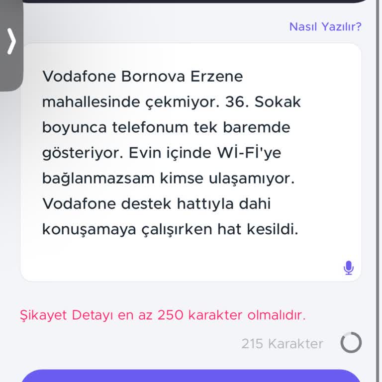 Vodafone Bornova'da Çekim Gücü Sorunu: Yetersiz Altyapı