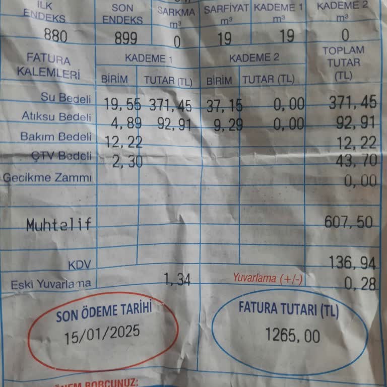 Su Faturasında Belirsiz Ücret Şoku