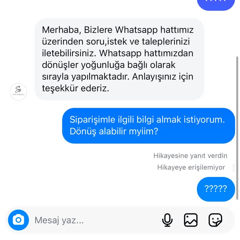 Geri Dönüş Alınamayan Sipariş Sorunu Ve Mağduriyet