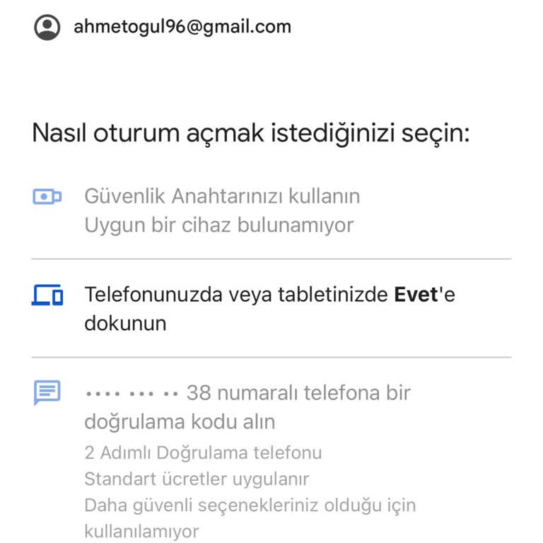 Eski Telefona Gönderilen Mail Sorunu