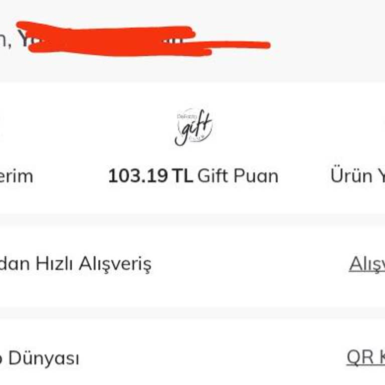 DeFacto Gift Puanı Kullanım Sorunu