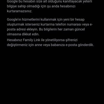 Hesap Kurtarma Sorunu