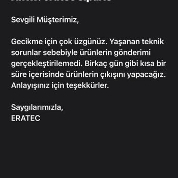 Sipariş Verildi Ama Teslimat Yapılmadı