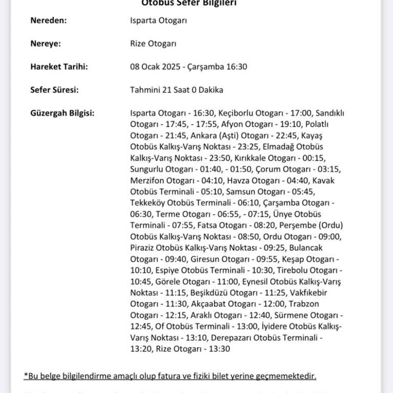 Otobüs Bileti Karışıklığı Ve Bekleme Sorunu